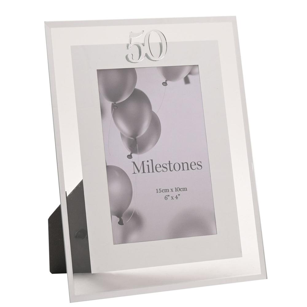 Стъклена фоторамка Milestone “50“ - 10 х 15 см | JAR Computers Стъклена фоторамка Milestone “50“ - 10 х 15 см