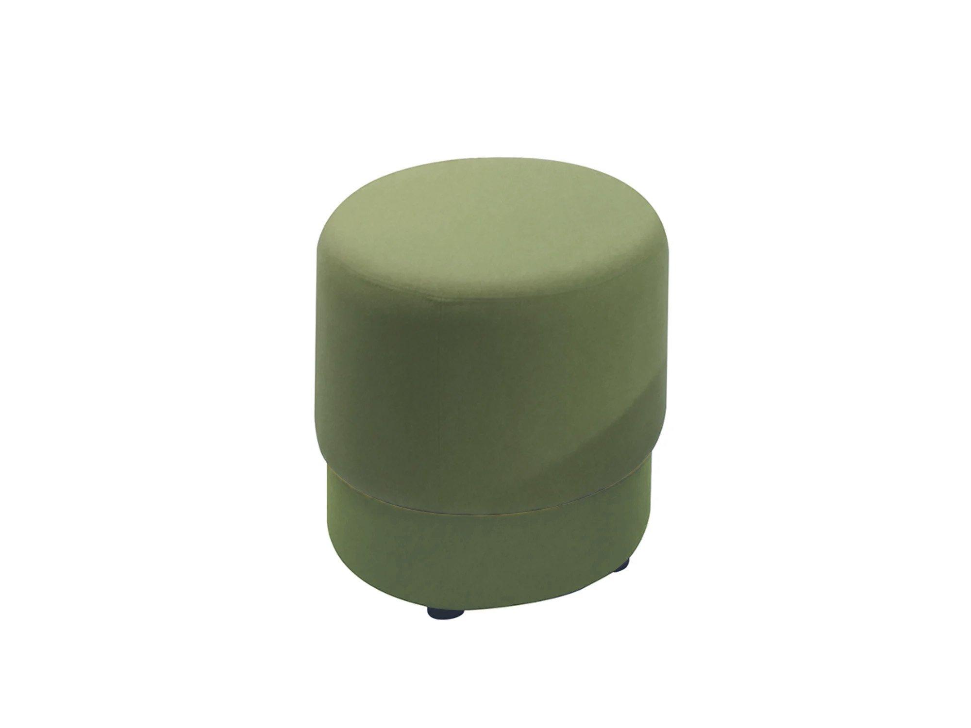 Табуретка RFG Zara, кръгла, дамаска, 450 х 450 х 450 mm, зелена