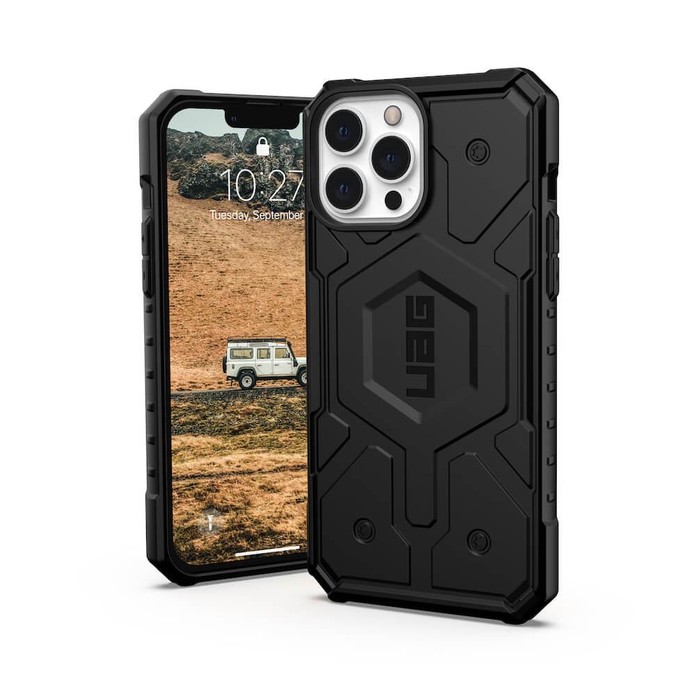 Удароустойчив хибриден кейс с вграден магнитен конектор (MagSafe) за iPhone 13 Pro Max - Urban Armor Gear Pathfinder MagSafe Case (черен) | JAR Computers Удароустойчив хибриден кейс с вграден магнитен конектор (MagSafe) за iPhone 13 Pro Max - Urban Armor Gear Pathfinder MagSafe Case (черен)