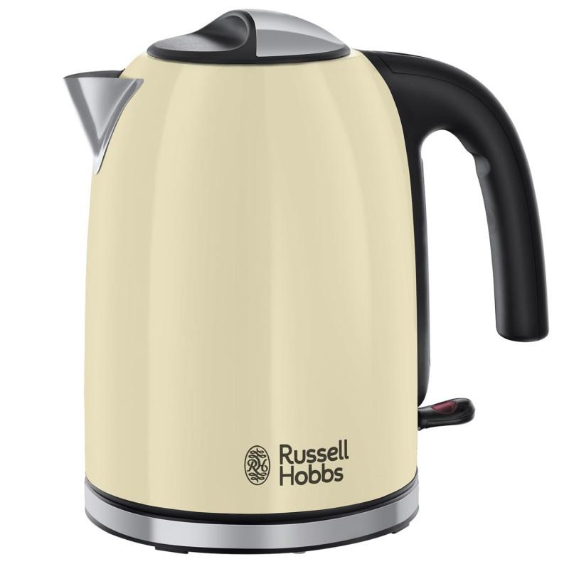 Електрическа кана Russell Hobbs Colours Plus Classic Cream 20415‑70, 2400W, 1.7 л, Бързо завиране, Скрит нагревател, 360° основа, Индикатор, Кремав