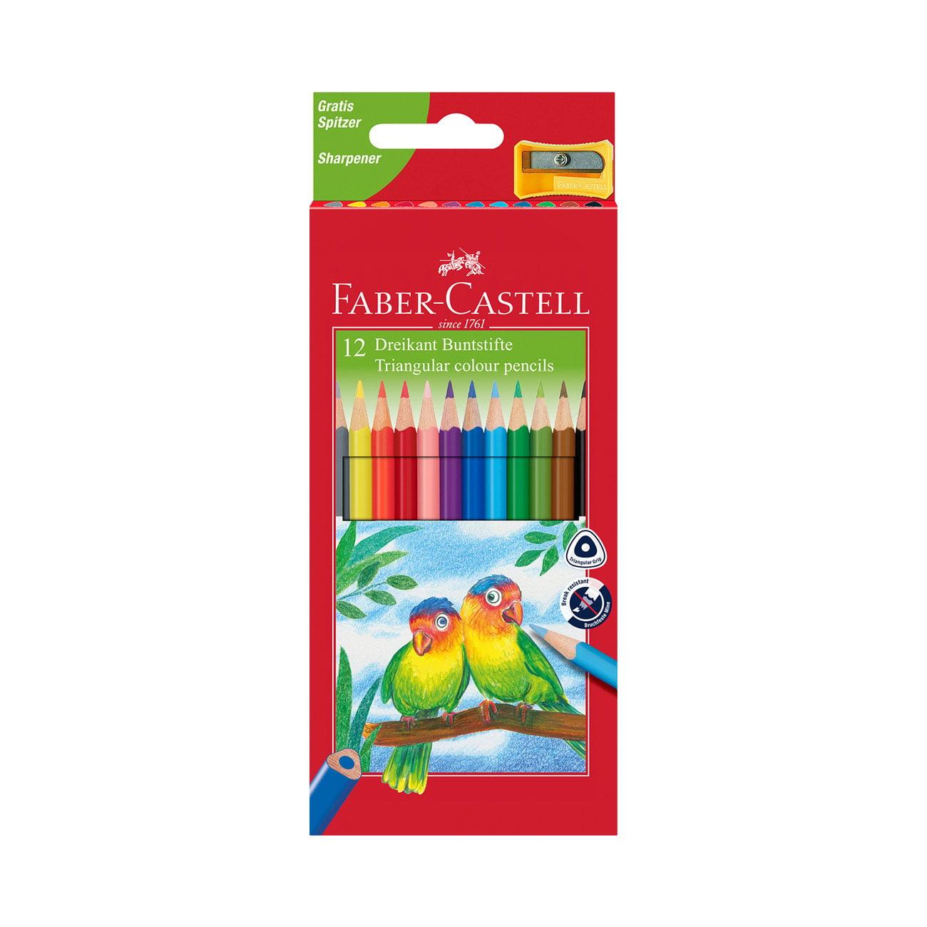 Faber-Castell Цветни моливи Eco, 12 цвята, с включена острилка