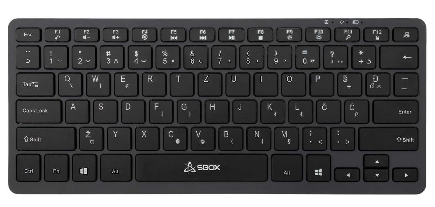 Клавиатура SBOX – BT-05S, HR, безжична, сребриста | JAR Computers Клавиатура SBOX – BT-05S, HR, безжична, сребриста