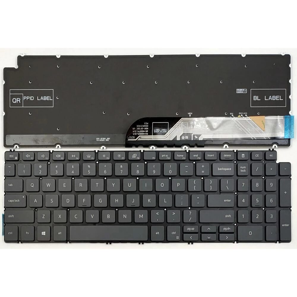 Клавиатура за лаптоп Dell Inspiron 15 7590 5584 5590 5593 5594 5598 Gray Without Frame With Backlit / Сива Без Рамка С Подсветка US/UK - Оригинална | JAR Computers Клавиатура за лаптоп Dell Inspiron 15 7590 5584 5590 5593 5594 5598 Gray Without Frame With Backlit / Сива Без Рамка С Подсветка US/UK - Оригинална