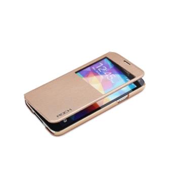 Кожен калъф и поставка за Samsung Galaxy S5, Samsung Galaxy S5 Neo - Rock Side Flip Case Uni Series Preview (златист) | JAR Computers Кожен калъф и поставка за Samsung Galaxy S5, Samsung Galaxy S5 Neo - Rock Side Flip Case Uni Series Preview (златист)
