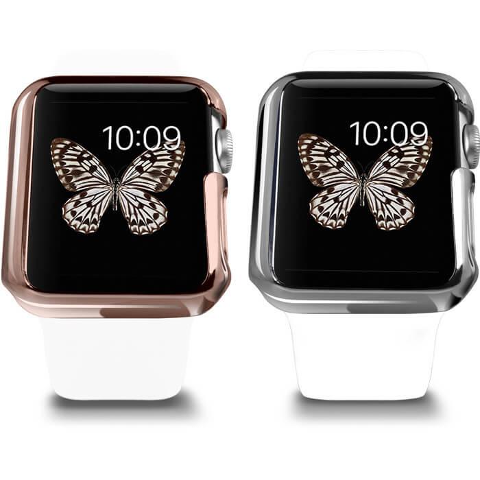 Комплект от два броя твърд кейс за Apple Watch Sport 38мм - Ozaki Wardrobe 2 in 1 Set (златист и сребрист) | JAR Computers Комплект от два броя твърд кейс за Apple Watch Sport 38мм - Ozaki Wardrobe 2 in 1 Set (златист и сребрист)