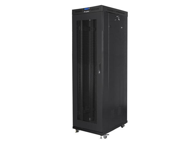 Lanberg rack cabinet 19" free-standing 42U/600x1000 (flat pack) with mesh door lcd black v2