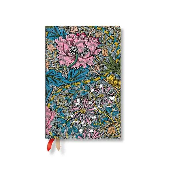 Paperblanks Планер William Morris, Mini, 1 ден на страница, твърда корица, 216 листа, за 2027 година | JAR Computers Paperblanks Планер William Morris, Mini, 1 ден на страница, твърда корица, 216 листа, за 2027 година