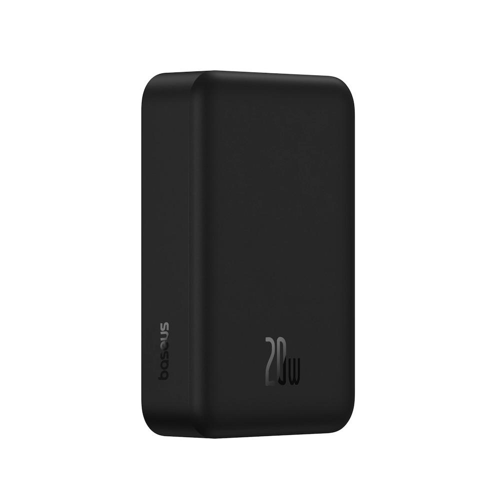 Преносима външна батерия с USB-C порт и безжично зареждане с MagSafe - Baseus EnerFill FM41 Magnetic Mini Wireless Charging Power Bank 20000 mAh 20W (E0027U00) (черен) | JAR Computers Преносима външна батерия с USB-C порт и безжично зареждане с MagSafe - Baseus EnerFill FM41 Magnetic Mini Wireless Charging Power Bank 20000 mAh 20W (E0027U00) (черен)