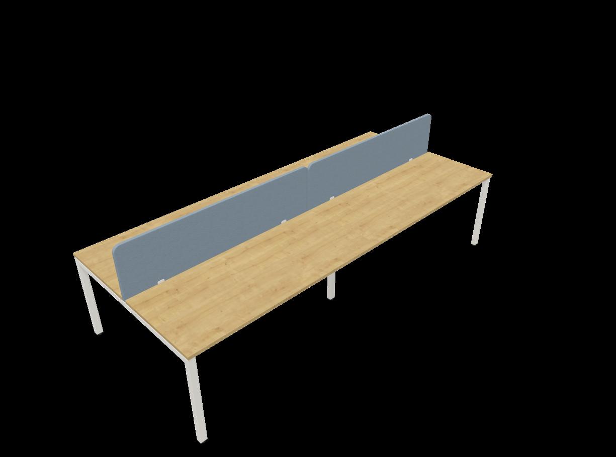 Работна станция с четири места CS5040 Workbench, сив панел, бяла рамка,3200x1400x740 мм,ПДЧ 25мм,дъб | JAR Computers Работна станция с четири места CS5040 Workbench, сив панел, бяла рамка,3200x1400x740 мм,ПДЧ 25мм,дъб