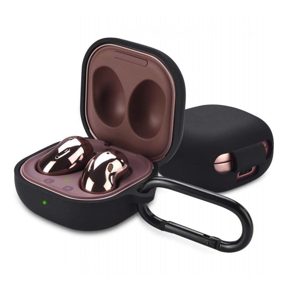 Силиконов (TPU) калъф с карабинер за Samsung Galaxy Buds 2, Galaxy Buds Live, Galaxy Buds Pro - Tech-Protect Icon TPU Case (черен) | JAR Computers Силиконов (TPU) калъф с карабинер за Samsung Galaxy Buds 2, Galaxy Buds Live, Galaxy Buds Pro - Tech-Protect Icon TPU Case (черен)