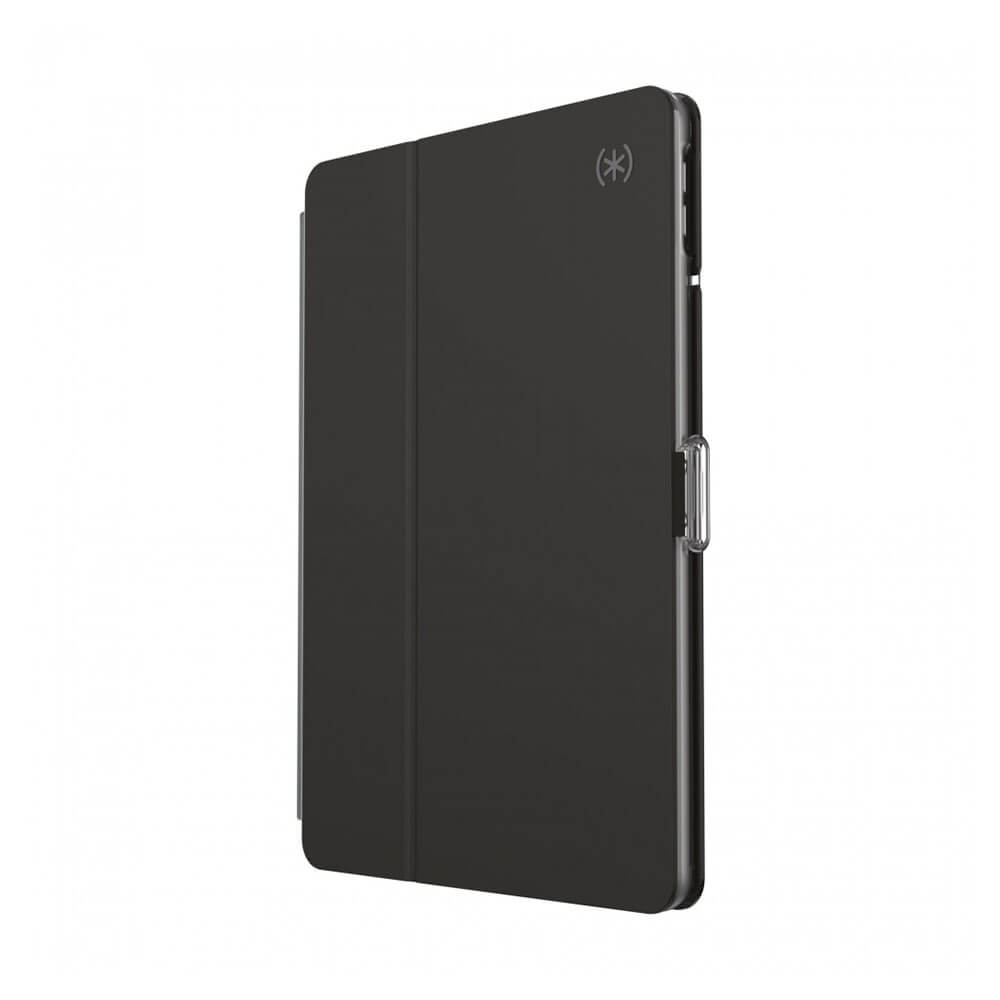 Speck Balance Folio Case - текстилен калъф и поставка за iPad 9 (2021), iPad 8 (2020), iPad 7 (2019) (черен-прозрачен)