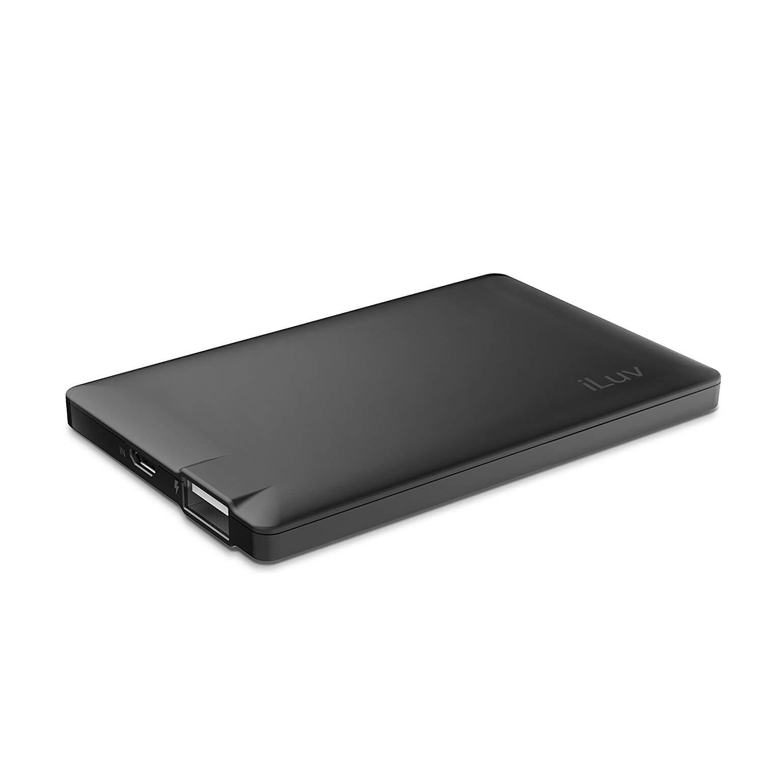Тънка и практична качествена външна батерия - iLuv myPower 2500mAh Slim Portable Power Bank with Smart Charging Technology (черен) | JAR Computers Тънка и практична качествена външна батерия - iLuv myPower 2500mAh Slim Portable Power Bank with Smart Charging Technology (черен)