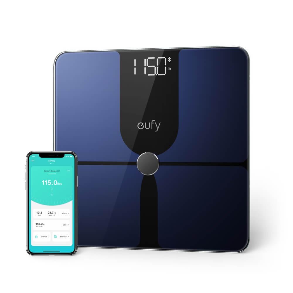Безжичен умен кантар за измерване на 14 телесни показатели - Anker Eufy Smart Scale P1 (черен) | JAR Computers Безжичен умен кантар за измерване на 14 телесни показатели - Anker Eufy Smart Scale P1 (черен)