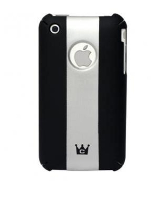 Поликарбонатов кейс за iPhone 3G/3Gs - CaseCrown Stripe Slim Case (черен-сребрист) | JAR Computers Поликарбонатов кейс за iPhone 3G/3Gs - CaseCrown Stripe Slim Case (черен-сребрист)