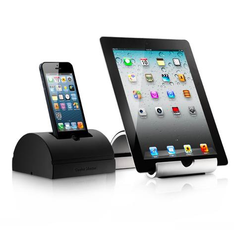 Двойна поставка и док станция за iPad и iPhone - Cooler Master Duo (черен-сребрист) | JAR Computers Двойна поставка и док станция за iPad и iPhone - Cooler Master Duo (черен-сребрист)