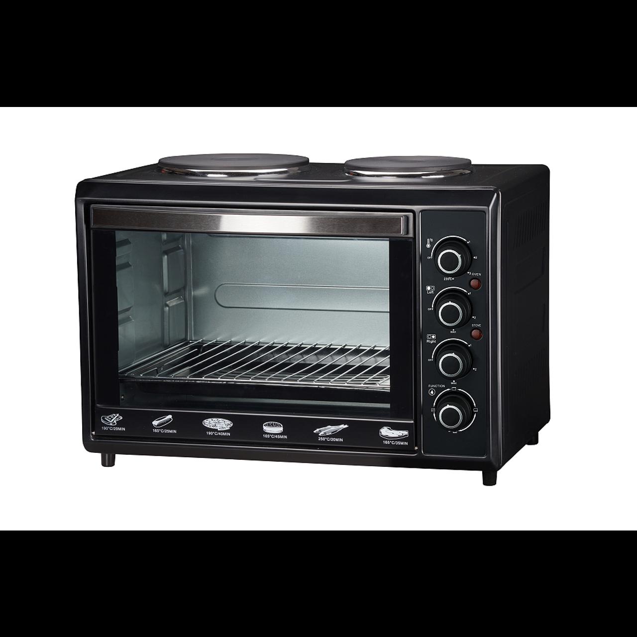 Готварска печка (мини) Crown CMO-240 , 2 ток , Черен