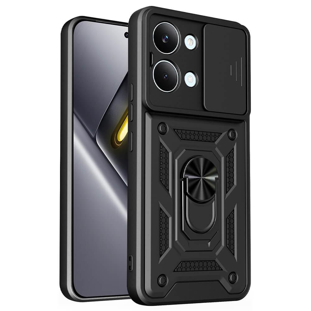 Хибриден удароустойчив кейс с пръстен против изпускане за Xiaomi Poco X8 Pro Max - Techsuit CamShield Case (черен) | JAR Computers Хибриден удароустойчив кейс с пръстен против изпускане за Xiaomi Poco X8 Pro Max - Techsuit CamShield Case (черен)