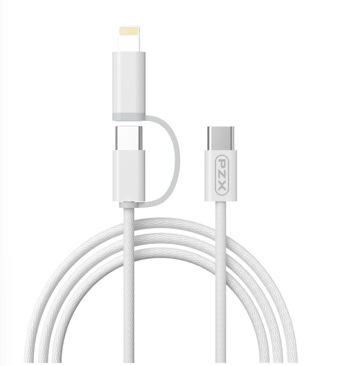 Кабел Type C kъм Type C + Lightning PZX V223 PD 60W 1m | JAR Computers Кабел Type C kъм Type C + Lightning PZX V223 PD 60W 1m