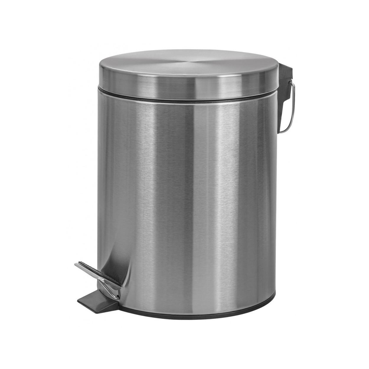 Кош с капак и педал Donau Home Modern, кръгъл, 20 л, с вътрешна PVC кофа, сребрист мат | JAR Computers Кош с капак и педал Donau Home Modern, кръгъл, 20 л, с вътрешна PVC кофа, сребрист мат