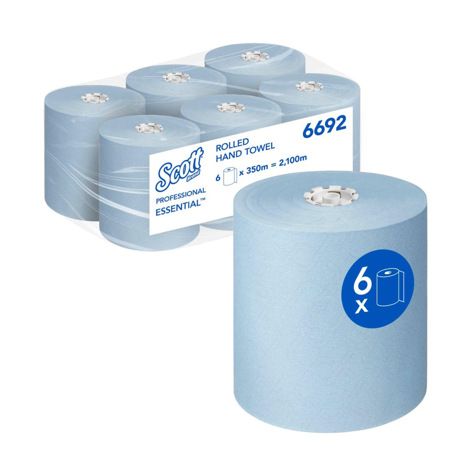 Кърпи за ръце Kimberly-Clark Scott Essential 6692, на ролка, 350 m, сини, 6 броя | JAR Computers Кърпи за ръце Kimberly-Clark Scott Essential 6692, на ролка, 350 m, сини, 6 броя