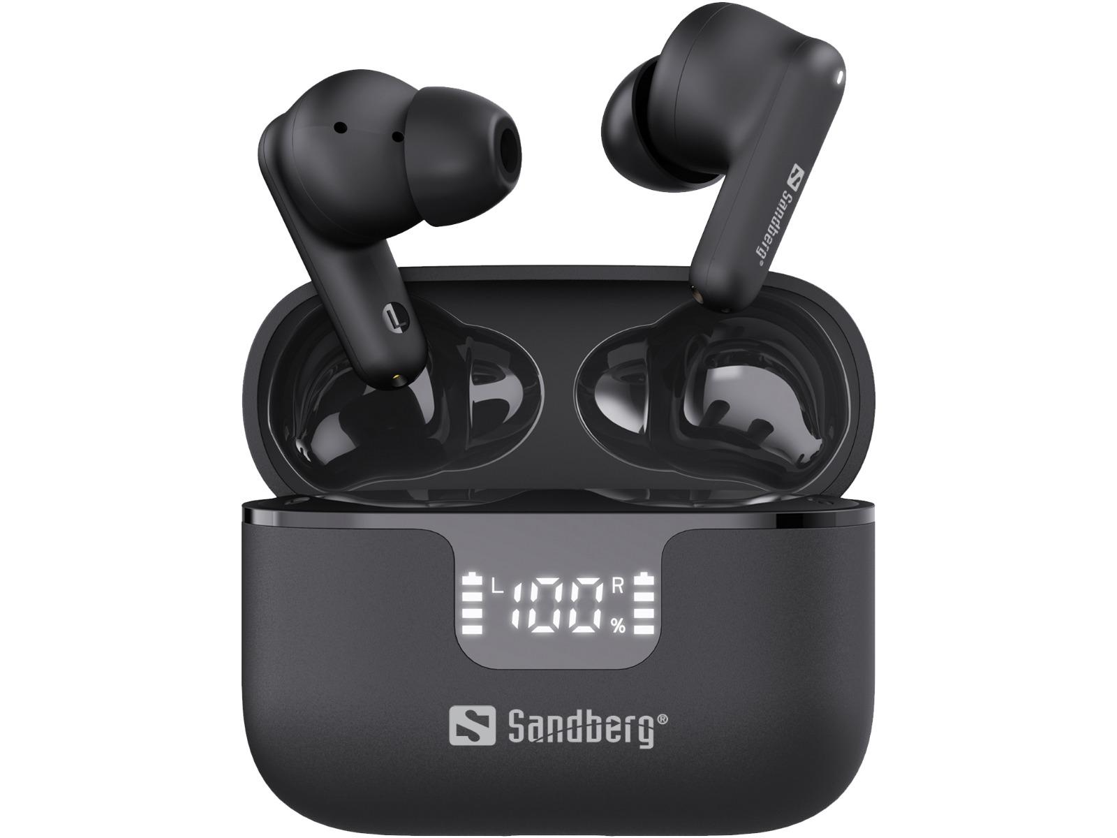 СЛУШАЛКИ SANDBERG Wireless Earbuds ANC+ENC - Black - PN 126-52 | JAR Computers СЛУШАЛКИ SANDBERG Wireless Earbuds ANC+ENC - Black - PN 126-52