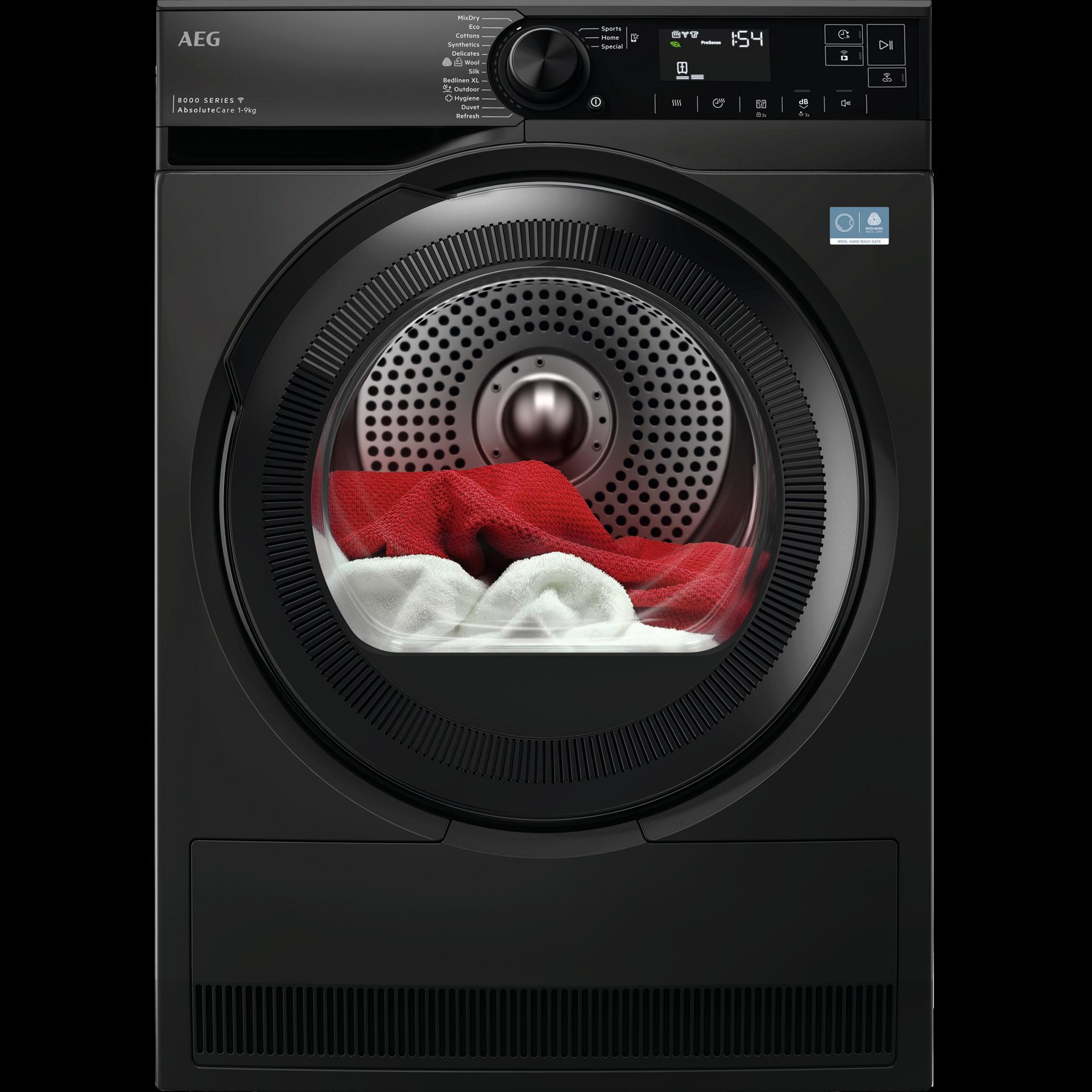 Сушилня AEG TR8394CDE , 9 kg, C                                                                                                                                , Черен