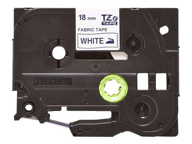 BROTHER Tape TZeFA4B 18mm Blue on White background Thermo sticky 3M