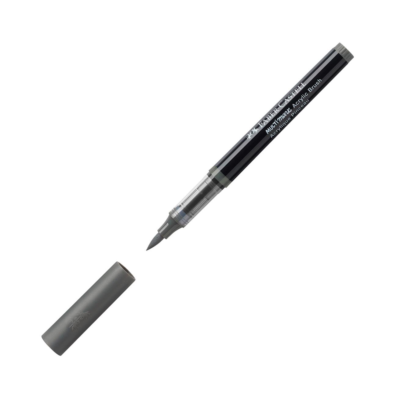 Faber-Castell Маркер-четка Multimark, акрилен, пейнс сиво