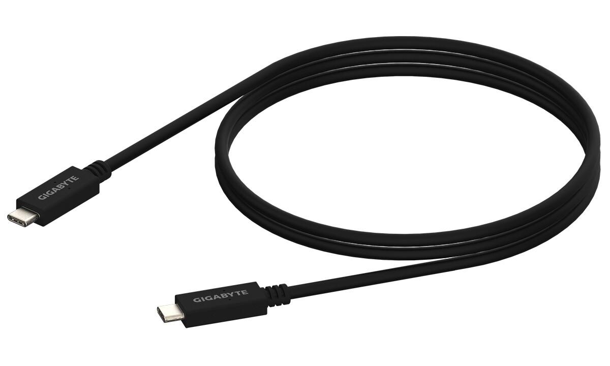GIGABYTE USB Type-C Cable USB кабел USB 3.2 Gen 2 (3.1 Gen 2) 1 м USB C Черен