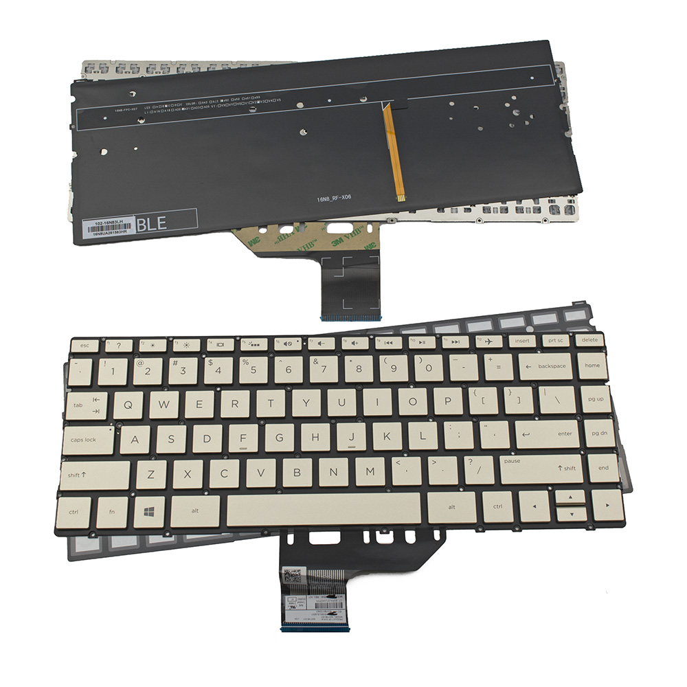 Клавиатура за лаптоп HP Spectre X360 13-W Златиста Без Рамка (Малък Ентър) с Подсветка / Gold Without Frame US With Backlit | JAR Computers Клавиатура за лаптоп HP Spectre X360 13-W Златиста Без Рамка (Малък Ентър) с Подсветка / Gold Without Frame US With Backlit