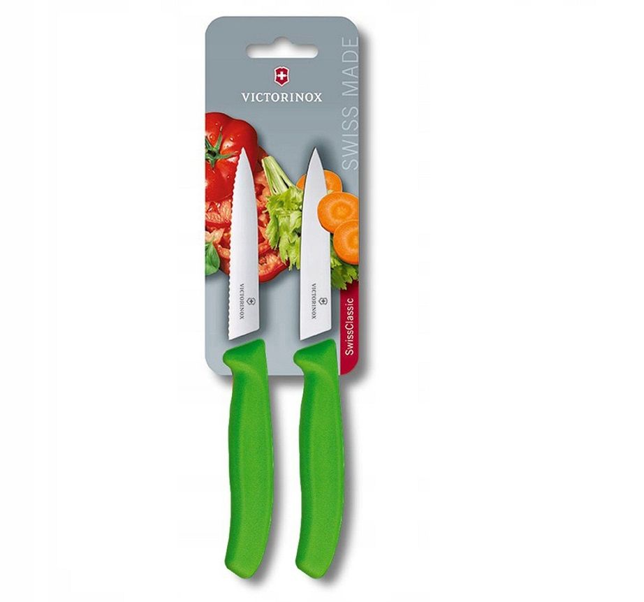 Комплект два ножа за плодове и зеленчуци Victorinox Swiss Classic,10 см, зелени