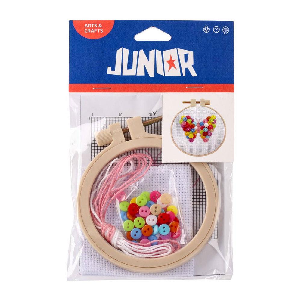 Комплект за бродиране Junior Пеперуда, с копчета | JAR Computers Комплект за бродиране Junior Пеперуда, с копчета