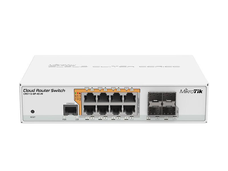 Mikrotik CRS112-8P-4S-IN мрежов суич Gigabit Ethernet (10/100/1000) Захранване по Ethernet (PoE) Бяла | JAR Computers Mikrotik CRS112-8P-4S-IN мрежов суич Gigabit Ethernet (10/100/1000) Захранване по Ethernet (PoE) Бяла