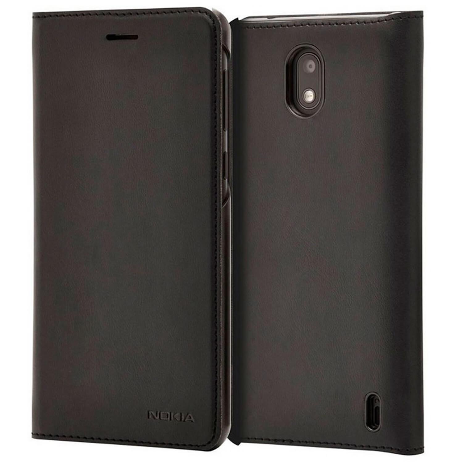 Оригинален кожен калъф с отделение за кр. карта за Nokia 2 - Nokia Slim Flip Case CP-304 (черен) | JAR Computers Оригинален кожен калъф с отделение за кр. карта за Nokia 2 - Nokia Slim Flip Case CP-304 (черен)