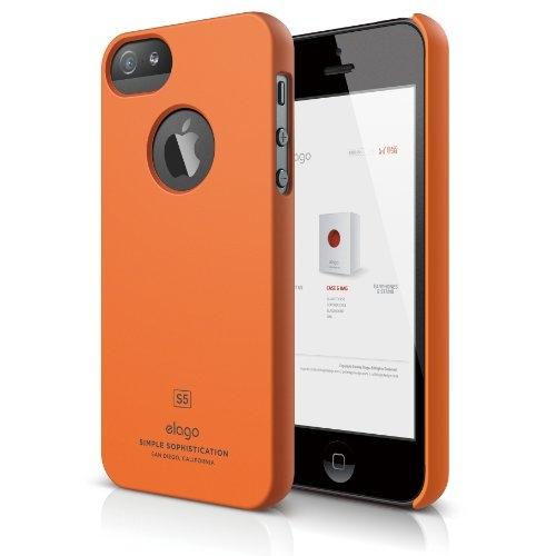 Поликарбонатов кейс и HD покритие за iPhone 5, iPhone 5S, iPhone SE - Elago S5 Slim Fit Case + HD Clear Film (оранжев) | JAR Computers Поликарбонатов кейс и HD покритие за iPhone 5, iPhone 5S, iPhone SE - Elago S5 Slim Fit Case + HD Clear Film (оранжев)
