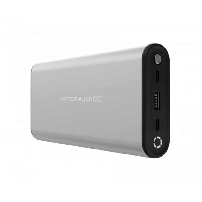 Преносима външна батерия с 2 x USB-C порта и USB изход за зареждане на мобилни устройства с мощност до 130W (27000 mAh) - Hyper HyperJuice 130W USB-C PD Battery (сребрист) | JAR Computers Преносима външна батерия с 2 x USB-C порта и USB изход за зареждане на мобилни устройства с мощност до 130W (27000 mAh) - Hyper HyperJuice 130W USB-C PD Battery (сребрист)