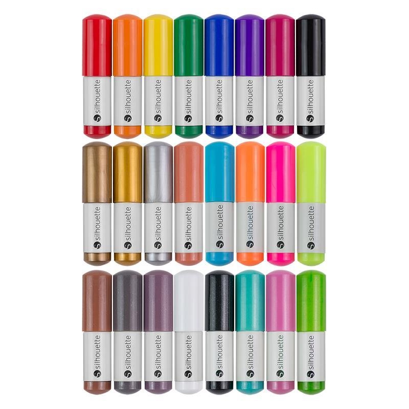 Silhouette Sketch Pens Kit - 24 Pens + 10 designs