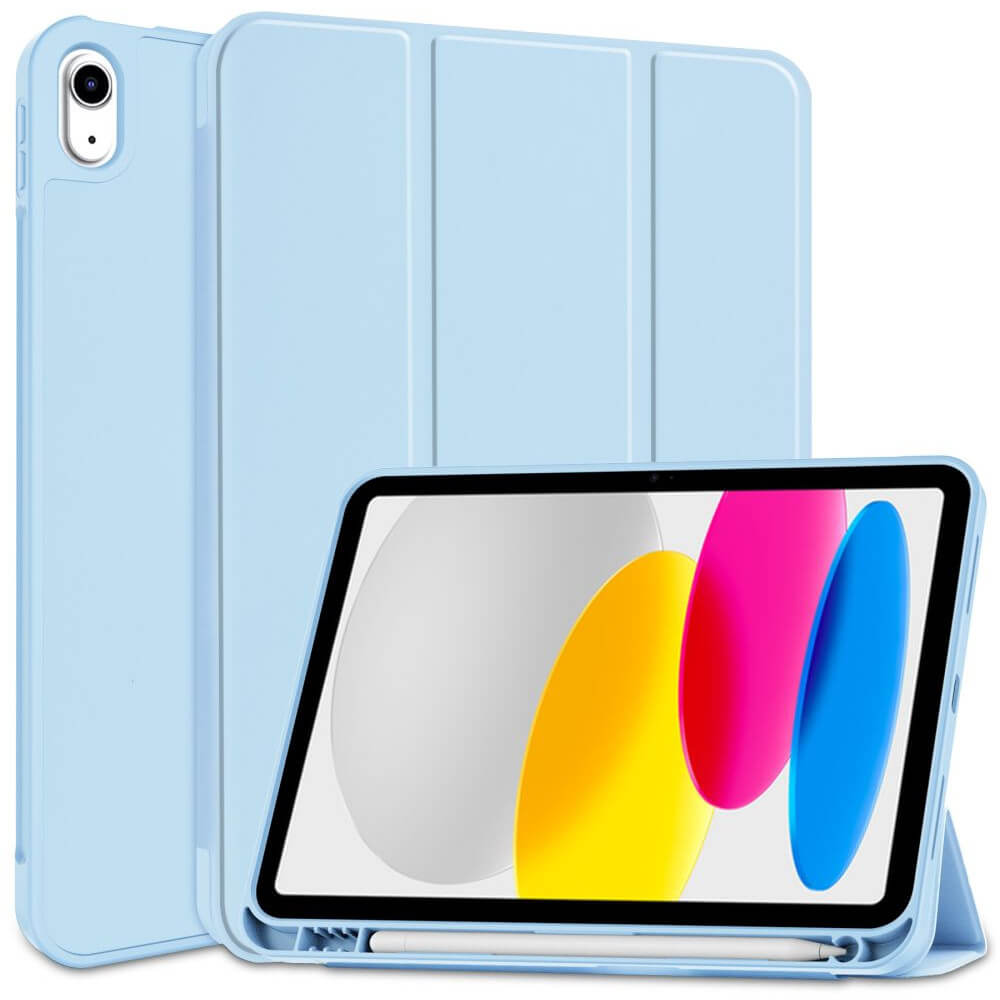 Tech-Protect SC Pen Case - силиконов кейс и поставка за iPad 10 (2022) (светлосин) 