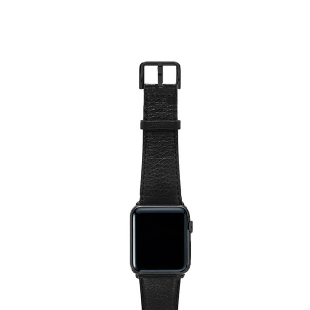 Уникална ръчно изработена кожена (естествена кожа) каишка за Apple Watch 42мм, 44мм, 45мм, 46мм, Ultra, Ultra 2 49мм - Meridio Ink Nappa Leather Band (черен) | JAR Computers Уникална ръчно изработена кожена (естествена кожа) каишка за Apple Watch 42мм, 44мм, 45мм, 46мм, Ultra, Ultra 2 49мм - Meridio Ink Nappa Leather Band (черен)