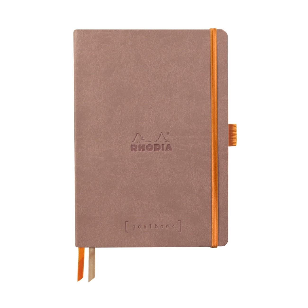 Бележник RHODIA Rhodiarama Goalbook, A5, 120 л., точки, хартия шамоа 90 г, мекиPUкорици, розовокафяв | JAR Computers Бележник RHODIA Rhodiarama Goalbook, A5, 120 л., точки, хартия шамоа 90 г, мекиPUкорици, розовокафяв