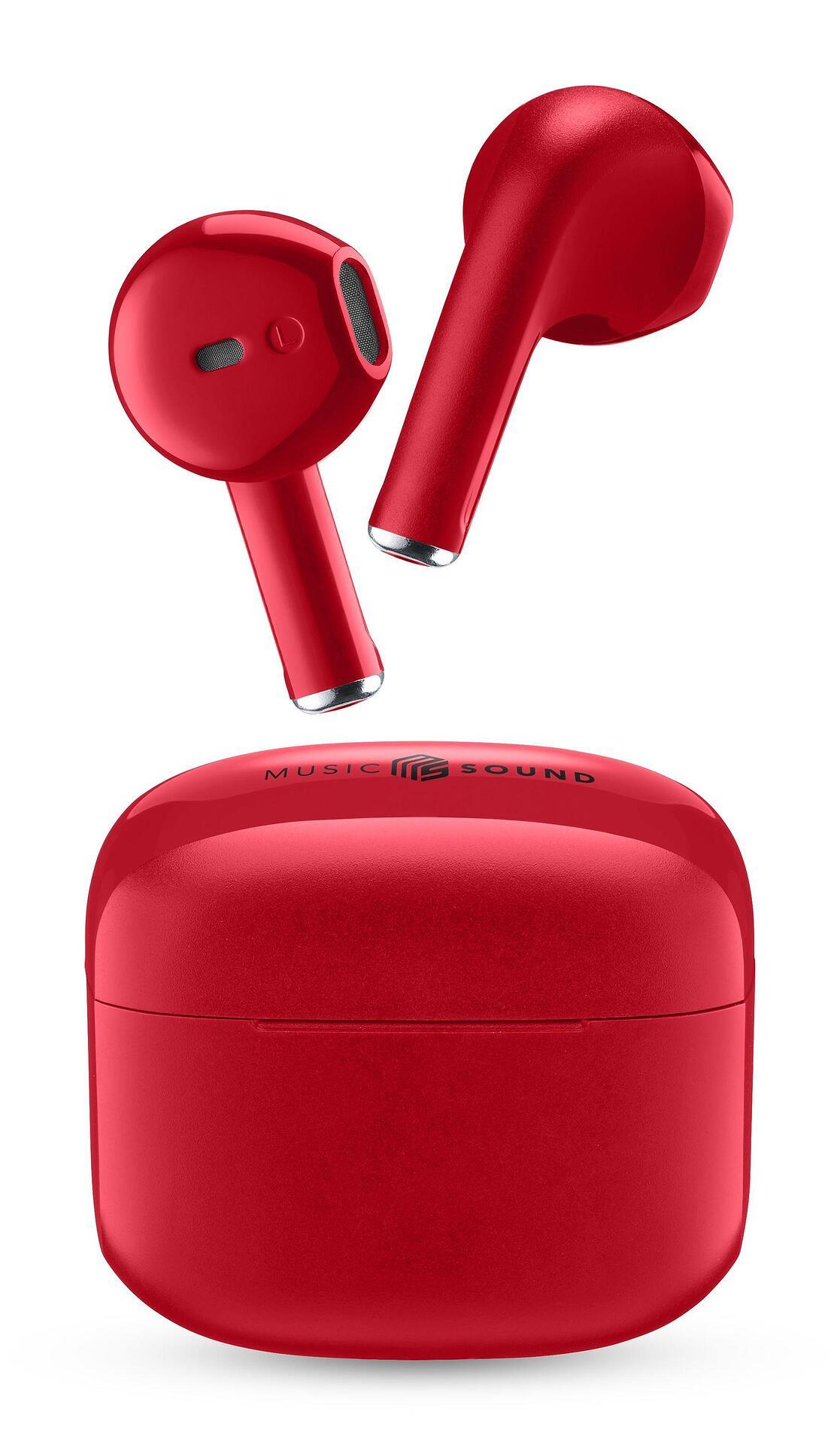 Bluetooth слушалки Music Sound Swag TWS, Червени | JAR Computers Bluetooth слушалки Music Sound Swag TWS, Червени