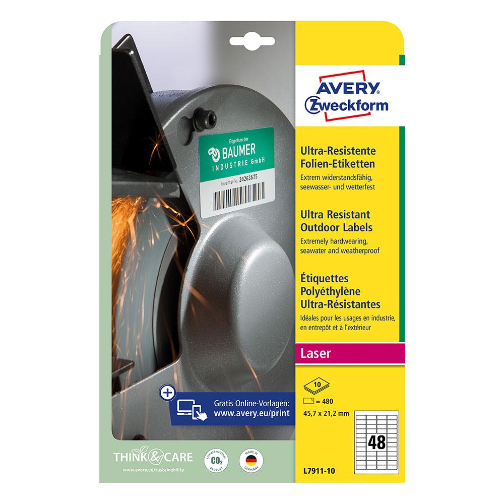 Етикети Avery 45.7/21.2 Супер 48ет 10л
