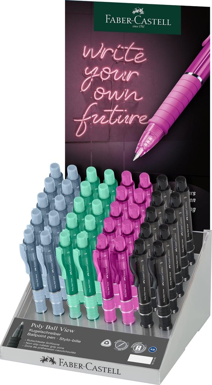 Faber-Castell Химикалка Poly Ball View, 40 броя в дисплей