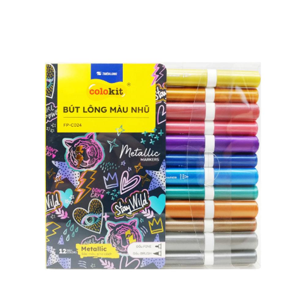 Флумастери Colokit FP-C024 двувърхи 12цв | JAR Computers Флумастери Colokit FP-C024 двувърхи 12цв
