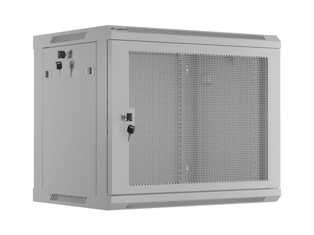 Lanberg rack cabinet 19" wall-mount 9U/600x450 with perforated door grey (flat pack)