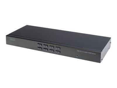 Мрежов суич DIGITUS Professional DS-23200-2 - KVM switch - 8 ports - rack-mountable