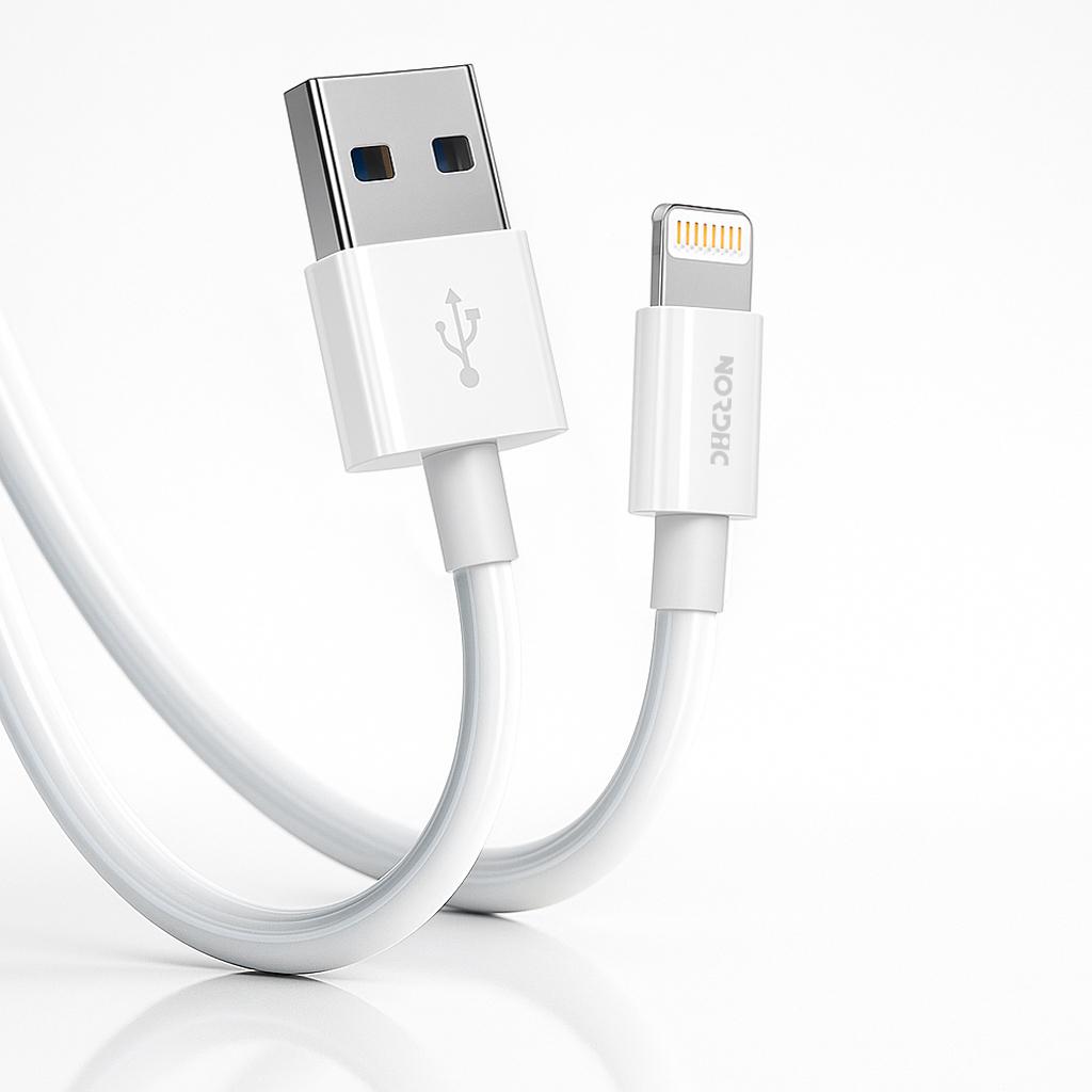 NORDIC Кабел USB-A - Lightning, 1м /бял/ | JAR Computers NORDIC Кабел USB-A - Lightning, 1м /бял/