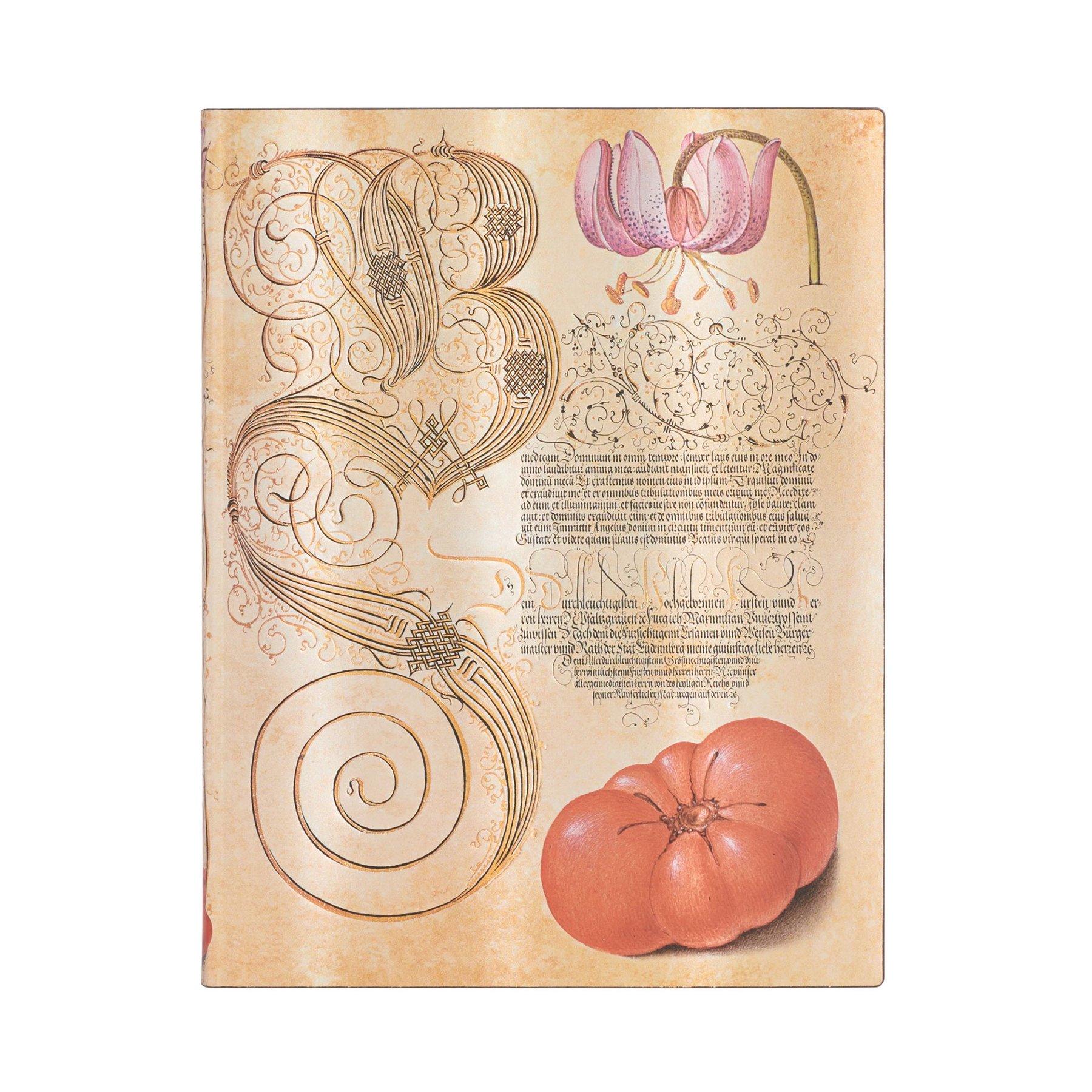 Paperblanks Тефтер Lily&Tomato, 180 х 230 mm, широки редове, мека корица, 88 листа
