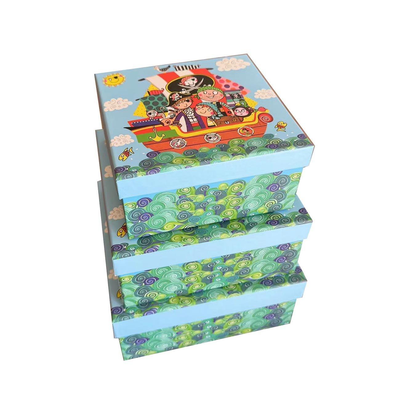 Подаръчна кутия, пирати, детска, 3 броя | JAR Computers Подаръчна кутия, пирати, детска, 3 броя