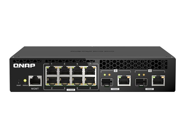 QNAP QSW-M2108R-2C 8x 2.5GbE 2x 10GbE SFP+ NBASE-T Combo web managed switch | JAR Computers QNAP QSW-M2108R-2C 8x 2.5GbE 2x 10GbE SFP+ NBASE-T Combo web managed switch